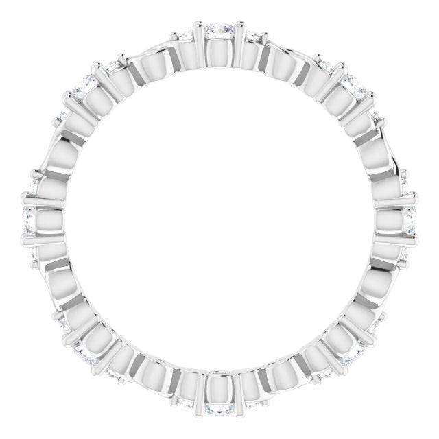 0.32 ct. Round Diamond Eternity Band Stackable Ring-VIRABYANI